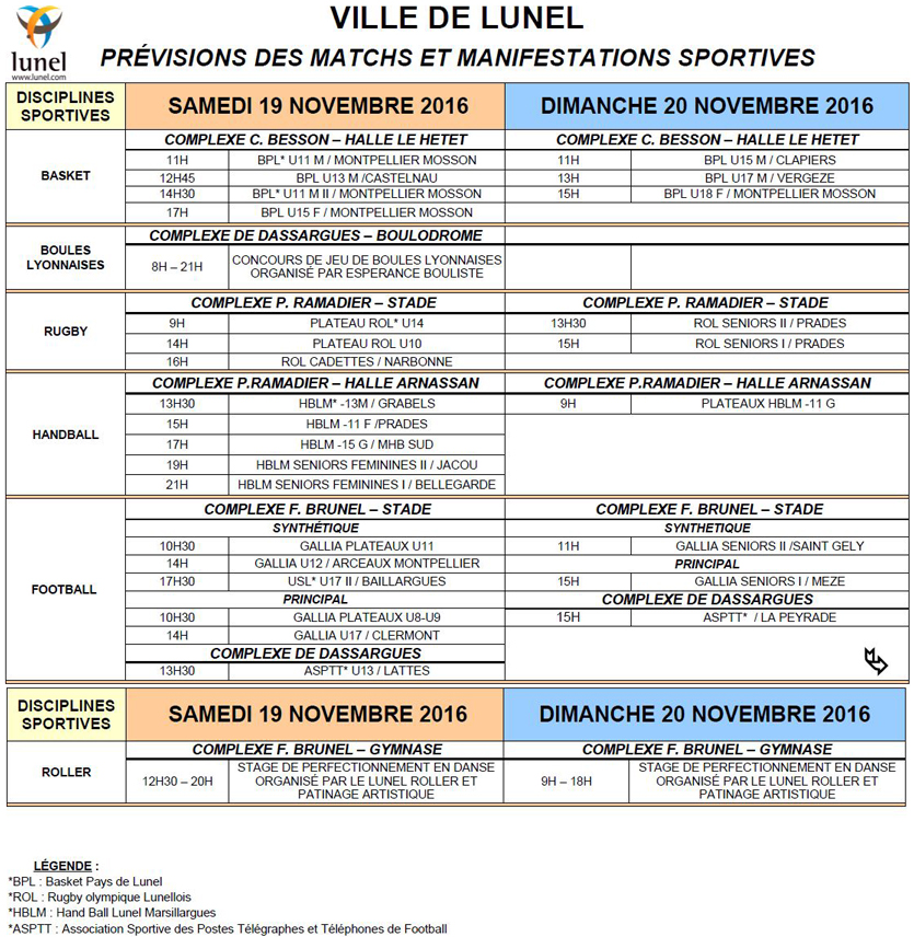 tableau rencontre sportive