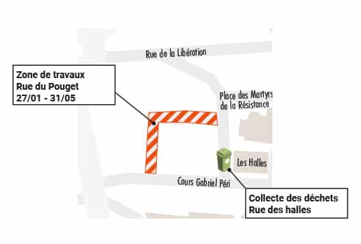 Travaux sur la rue du Pouget