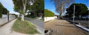 Avenue Gaston Baissette - avant-après au 28 janvier 2025