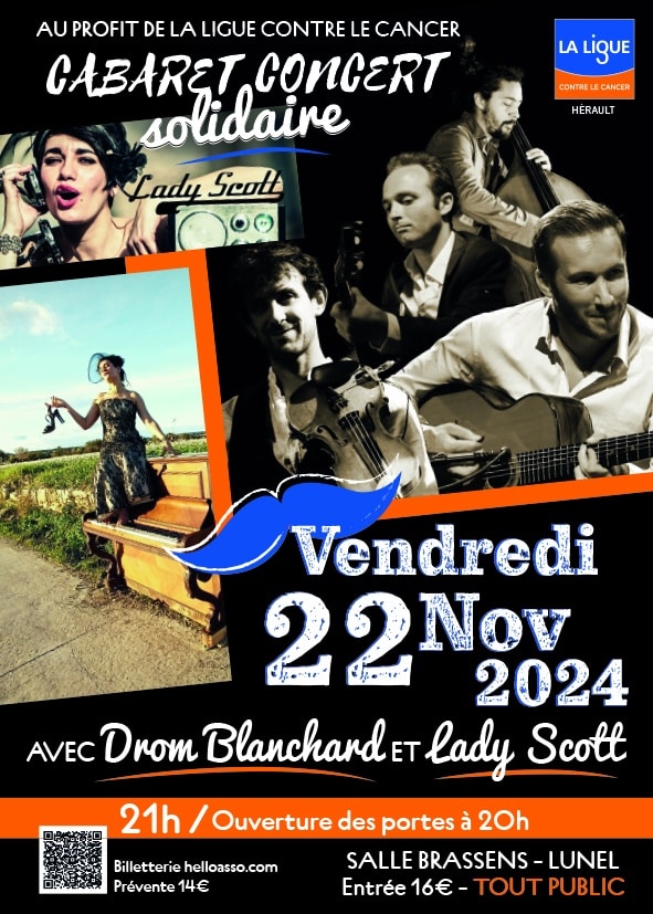 Cabaret-concert solidaire, avec Drom  Blanchard et Lady Scott